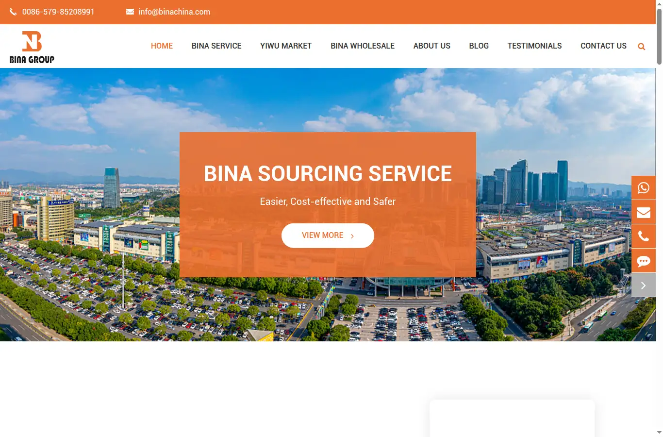 binaagent.com homepage screenshot