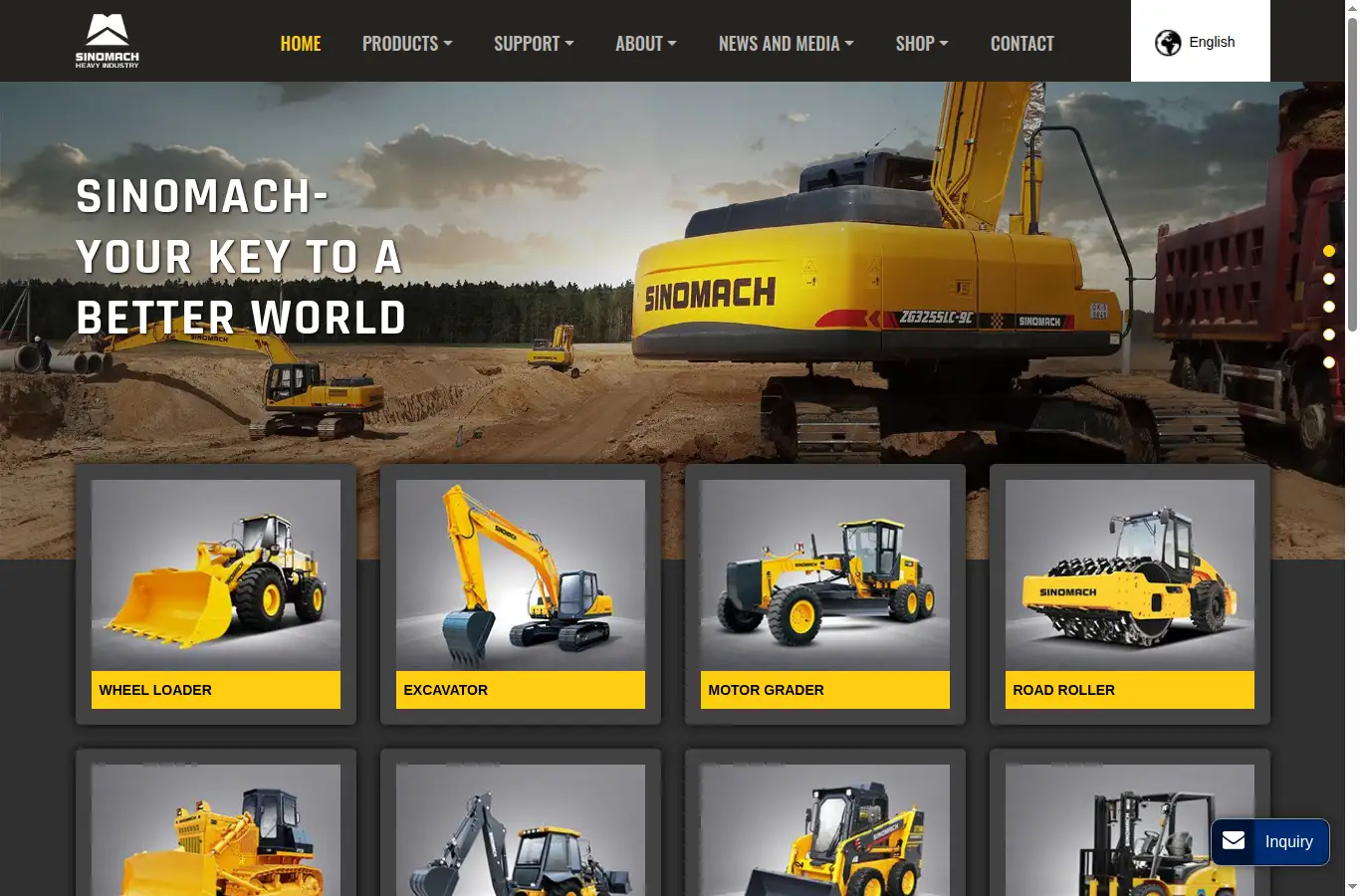 sinomachhiglobal.com homepage screenshot