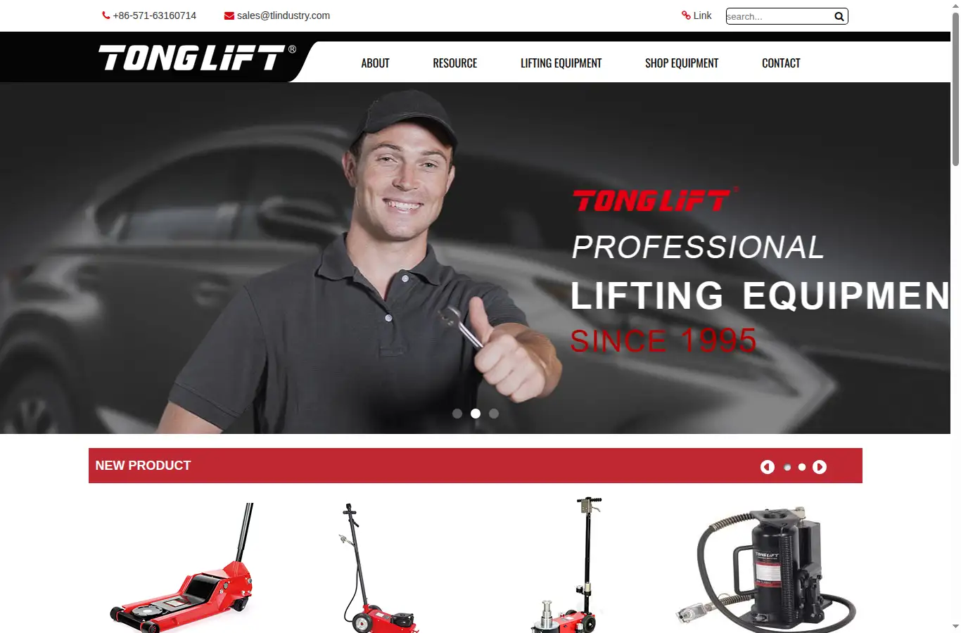 tonglift.com homepage screenshot