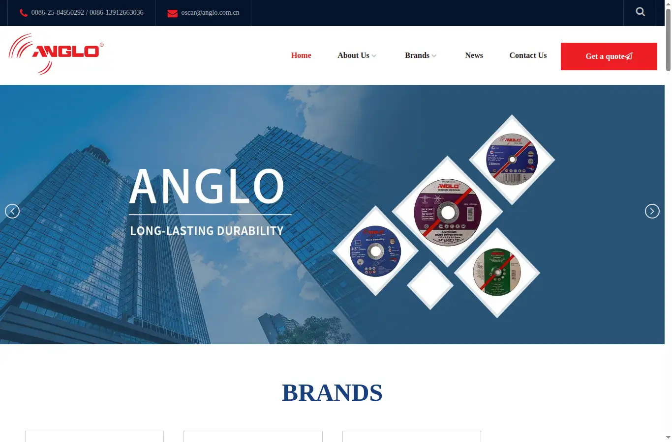 anglo.com.cn homepage screenshot