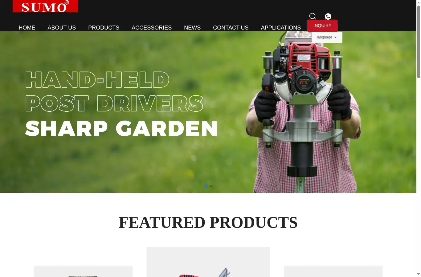 sharpgarden.com homepage screenshot