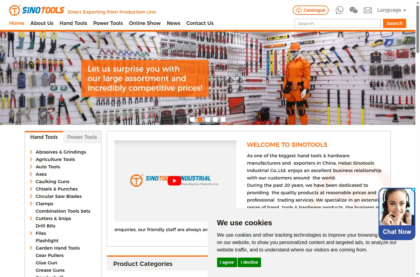 sinotools.com homepage screenshot