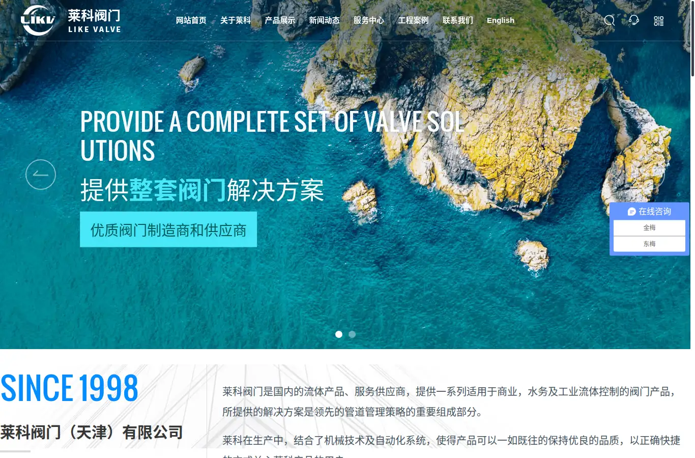 likevalves.com homepage screenshot