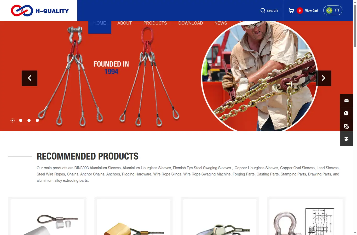 h-quality.com homepage screenshot