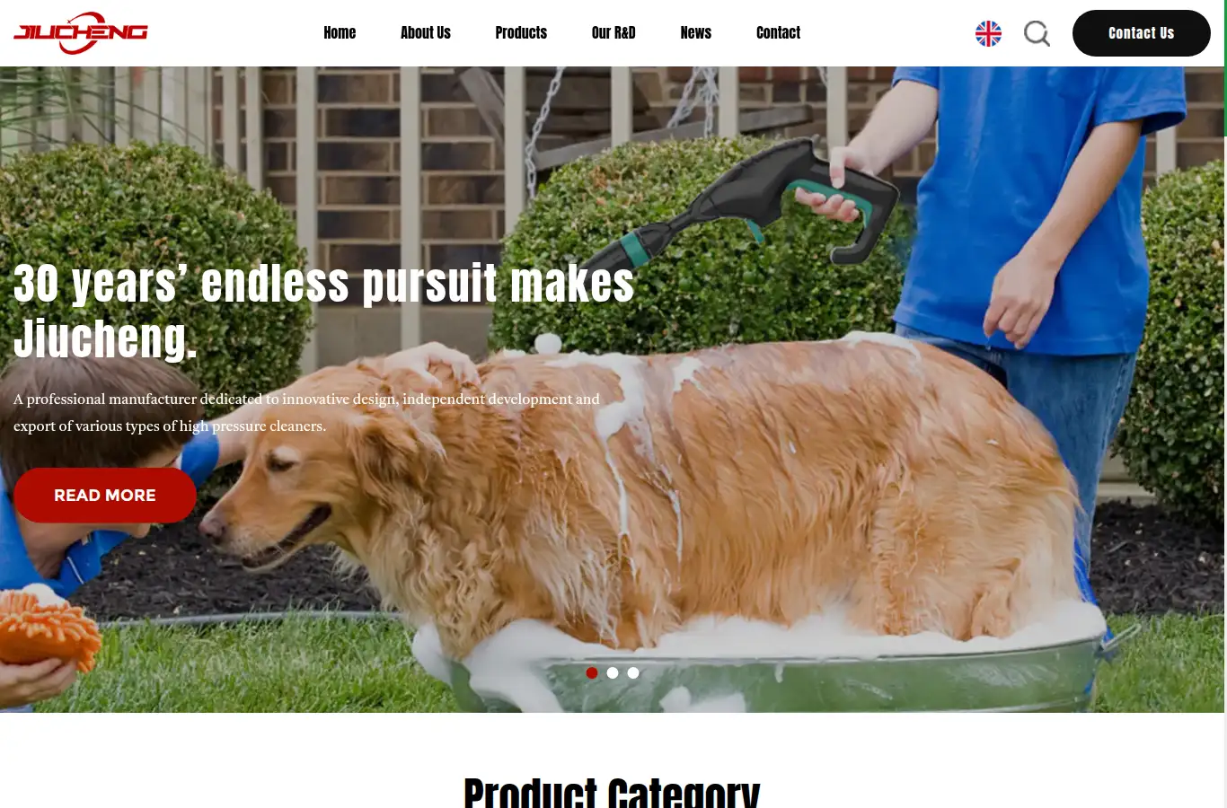 jiuchengcleaning.com homepage screenshot