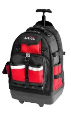 Electrician Trolley Tool Backpack Heavy Duty Polyester Tool Bag with Hard Base