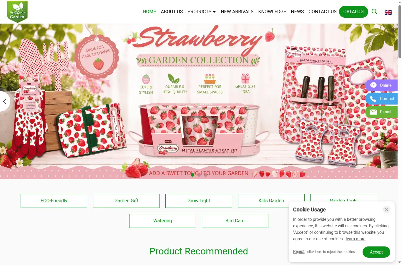 edargarden.com homepage screenshot