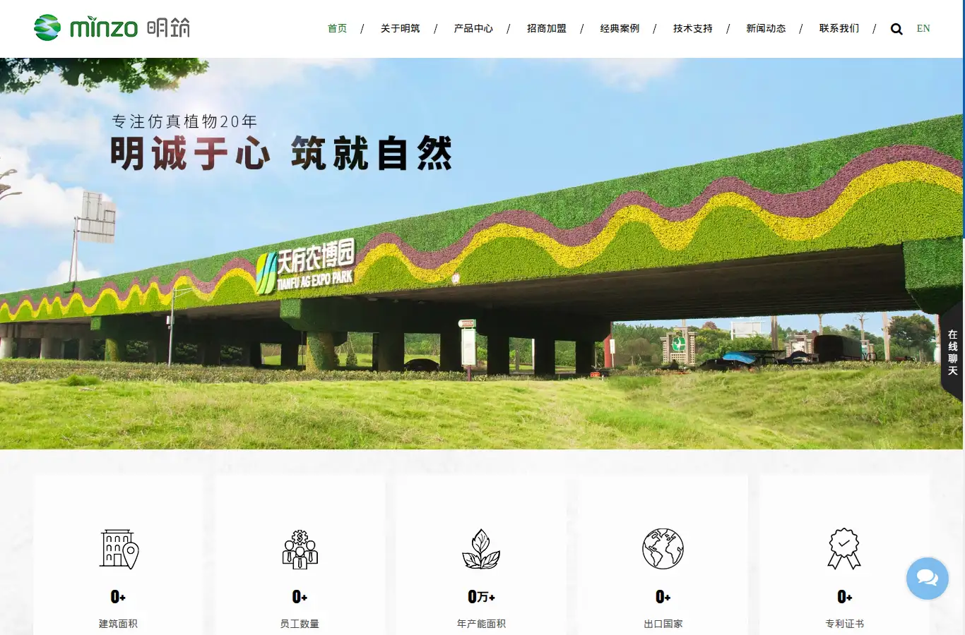 minzo.cn homepage screenshot