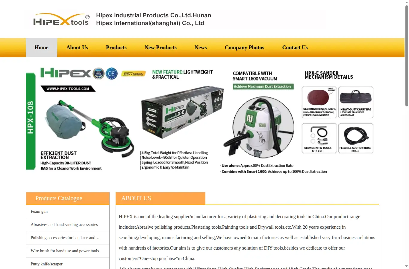 hipex-tools.com homepage screenshot