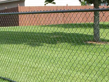 Galvanized chain link fence