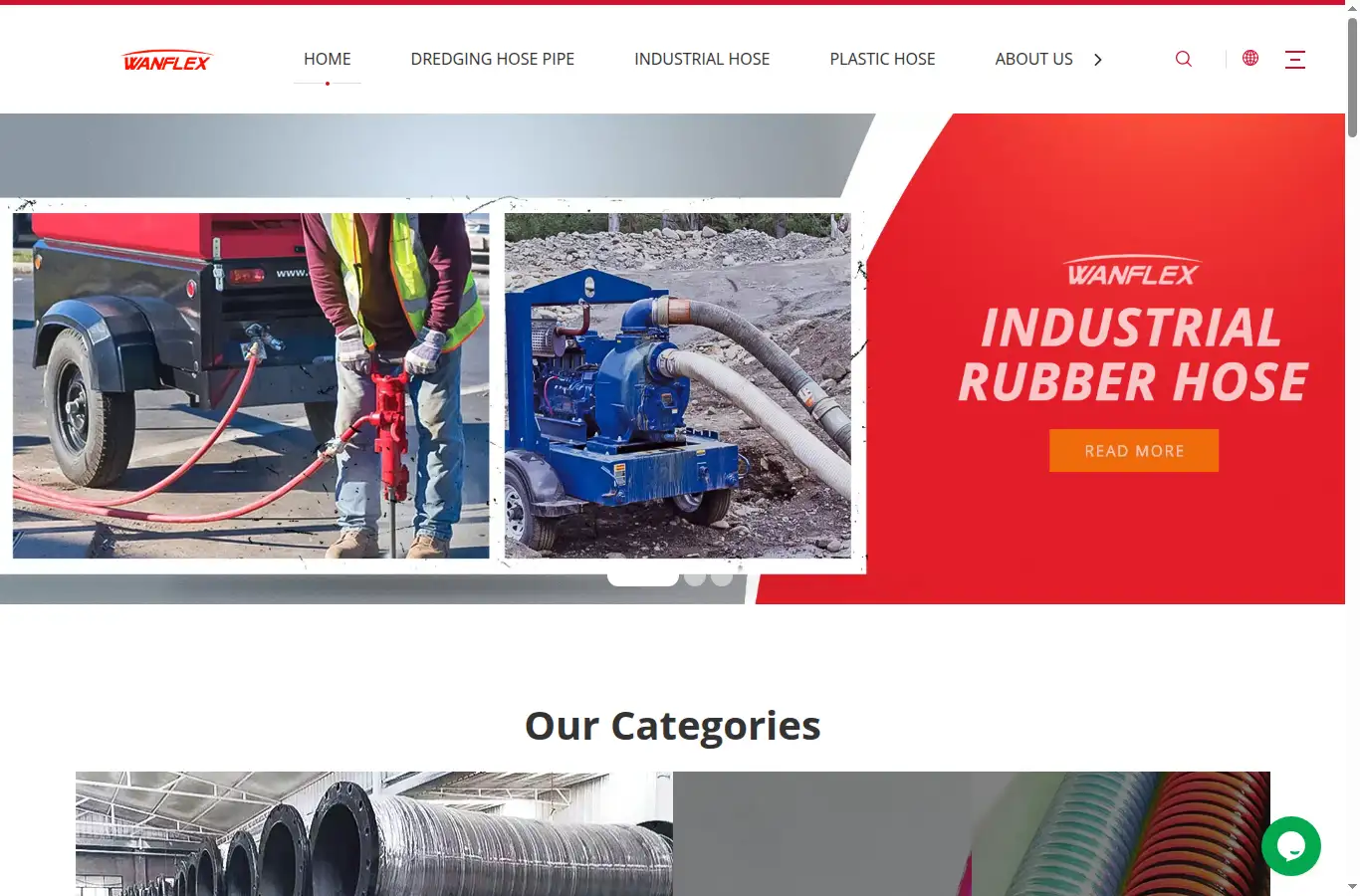 whrubberhose.com homepage screenshot