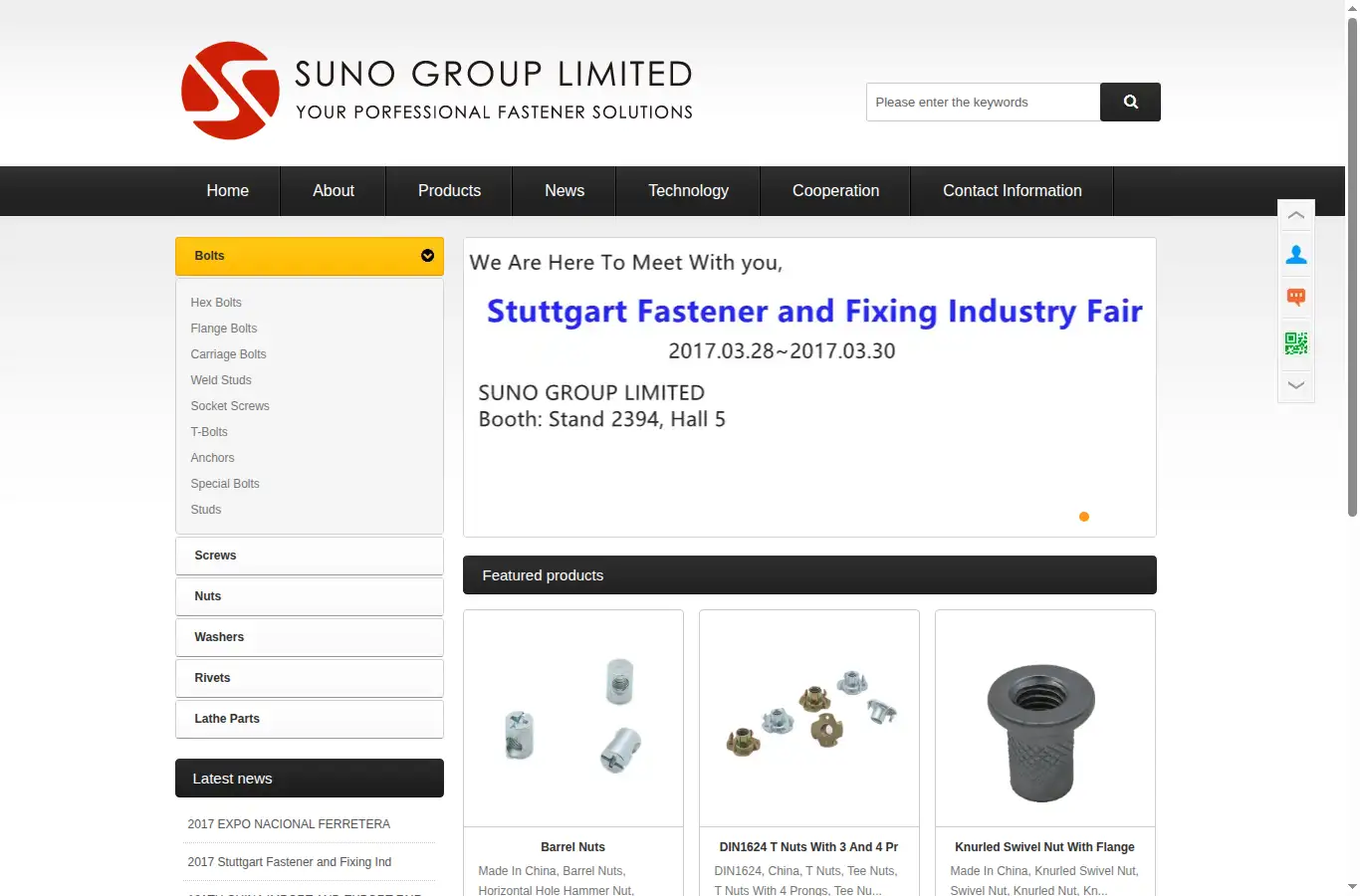 sunogroup.com homepage screenshot