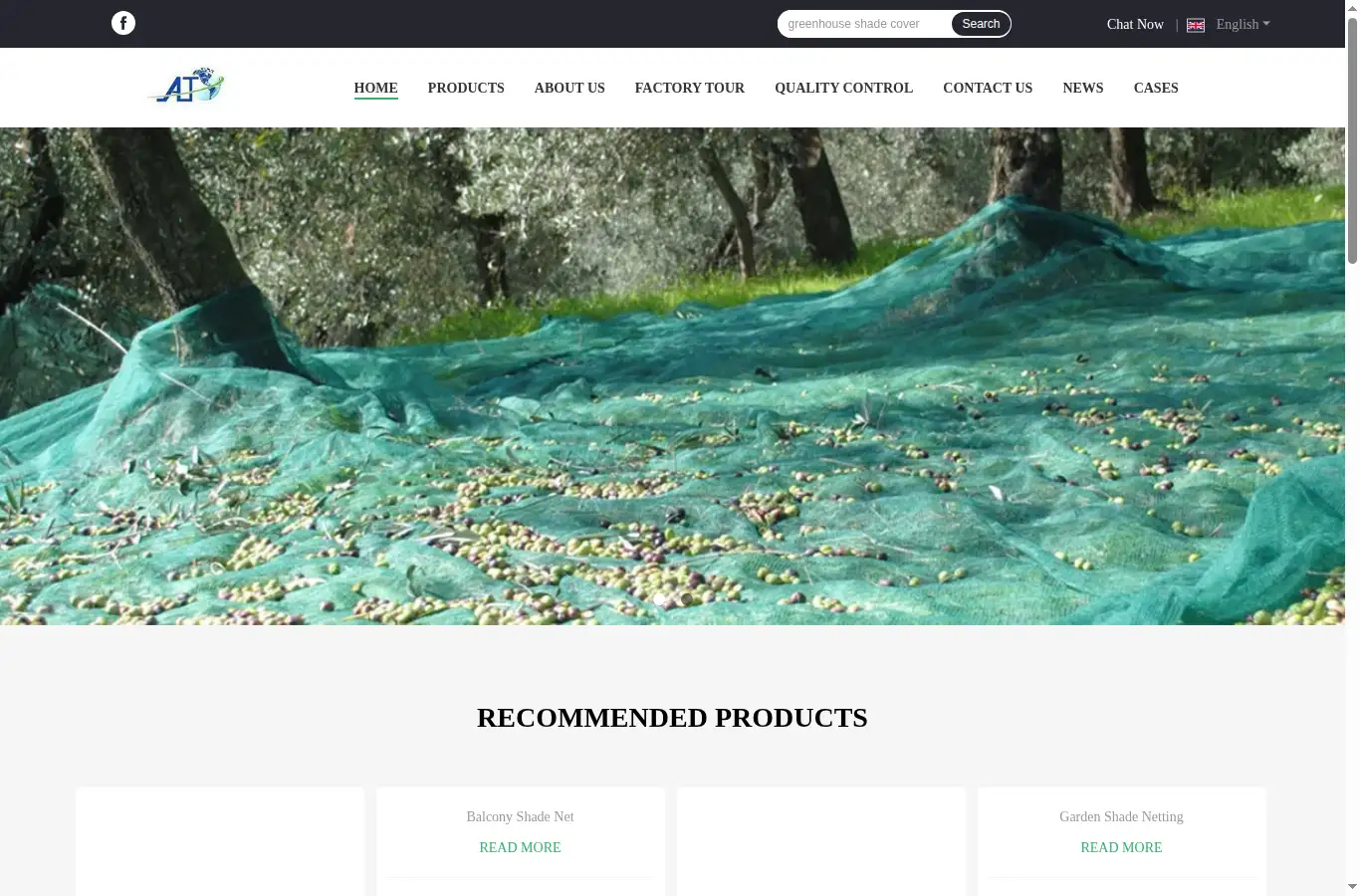 sunshadenetting.com homepage screenshot