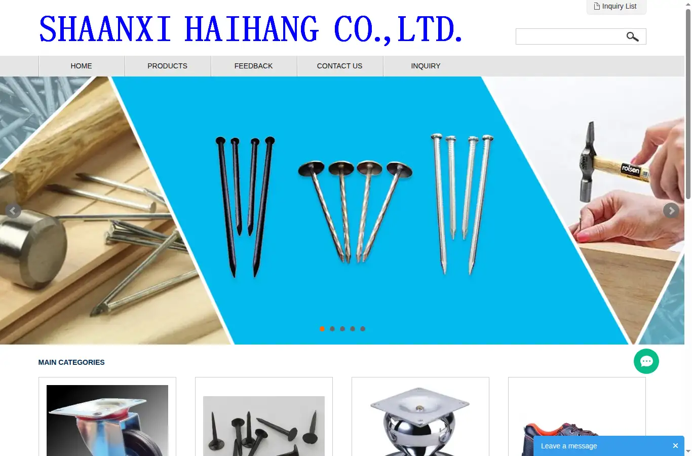 haihanghardware.com homepage screenshot
