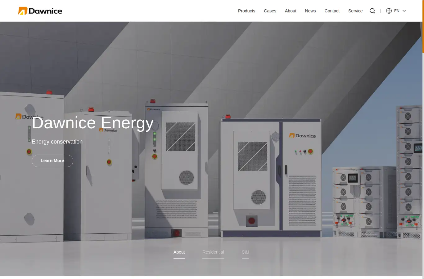 dawnice-energy.com homepage screenshot