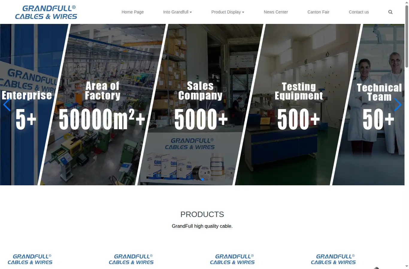 grandfullcable.com homepage screenshot