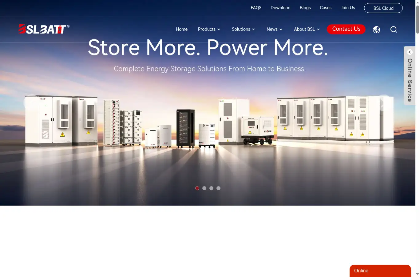 bsl-battery.com homepage screenshot