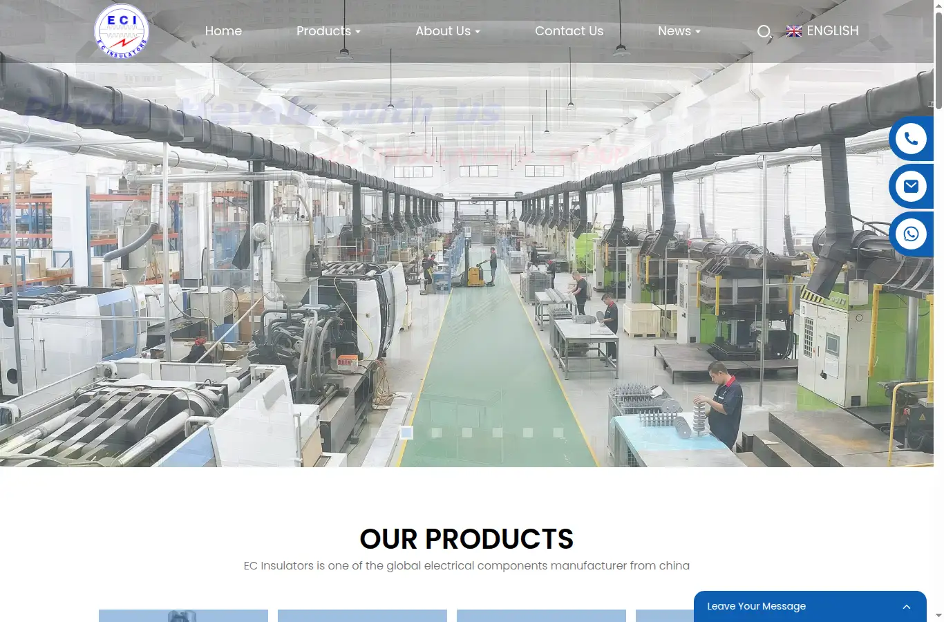 ec-insulators.com homepage screenshot