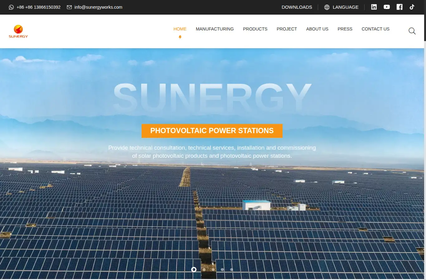 sunergyworks.com homepage screenshot