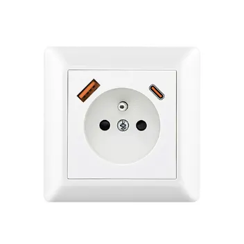 French Socket Outlet With USB Charger