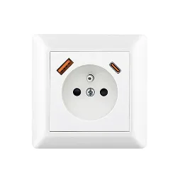 French Socket Outlet With USB Charger
