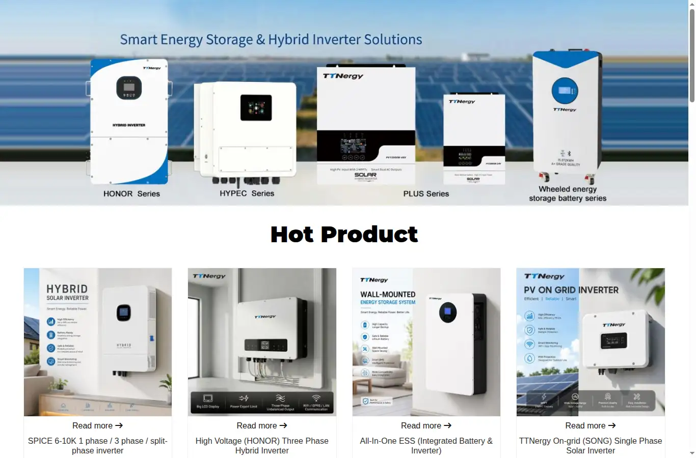 ttnergy.com homepage screenshot
