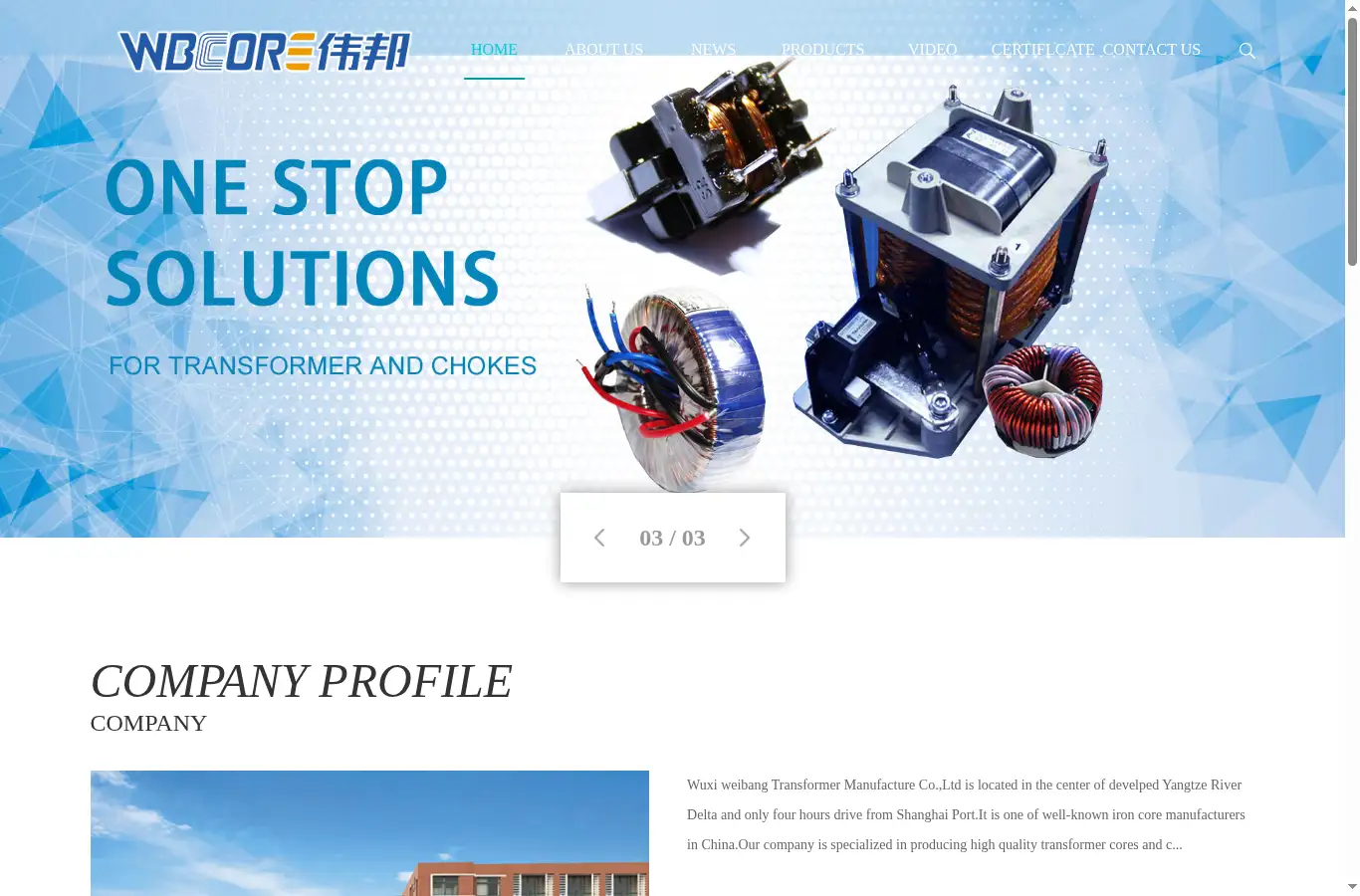 wxwbcore.com homepage screenshot