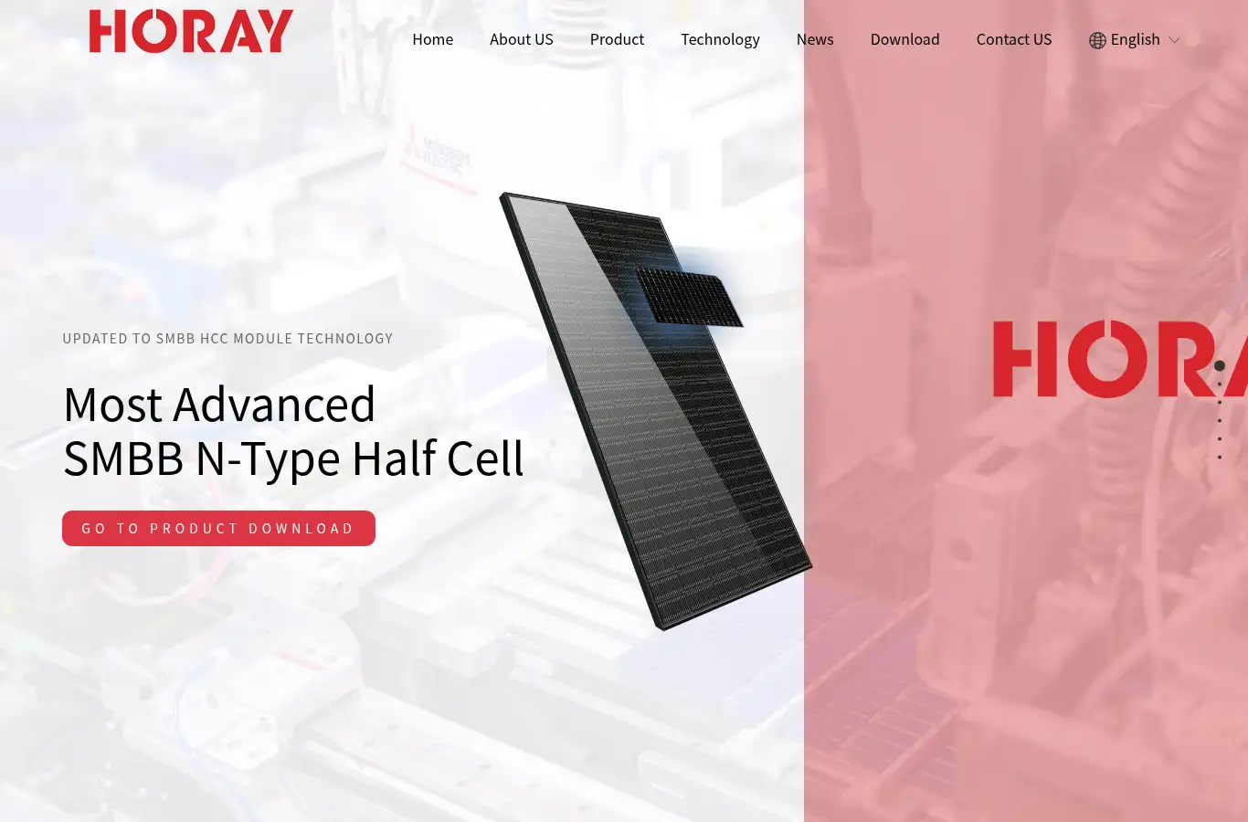 horaysolar.com homepage screenshot
