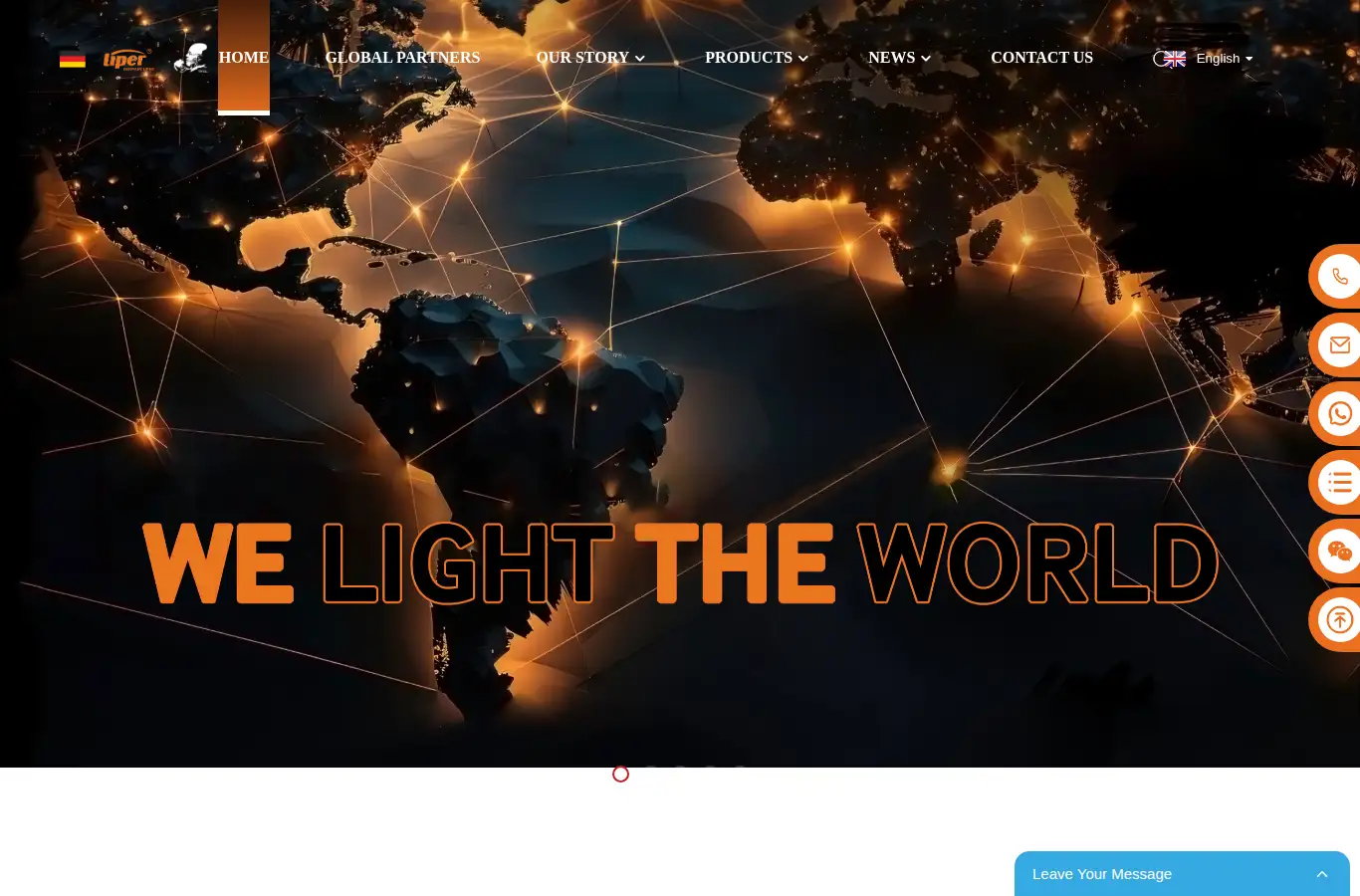 liperlighting.com homepage screenshot