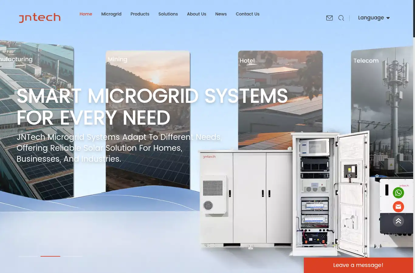 jntechenergy.com homepage screenshot