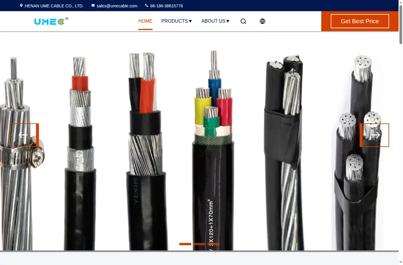 ume-cable.com homepage screenshot