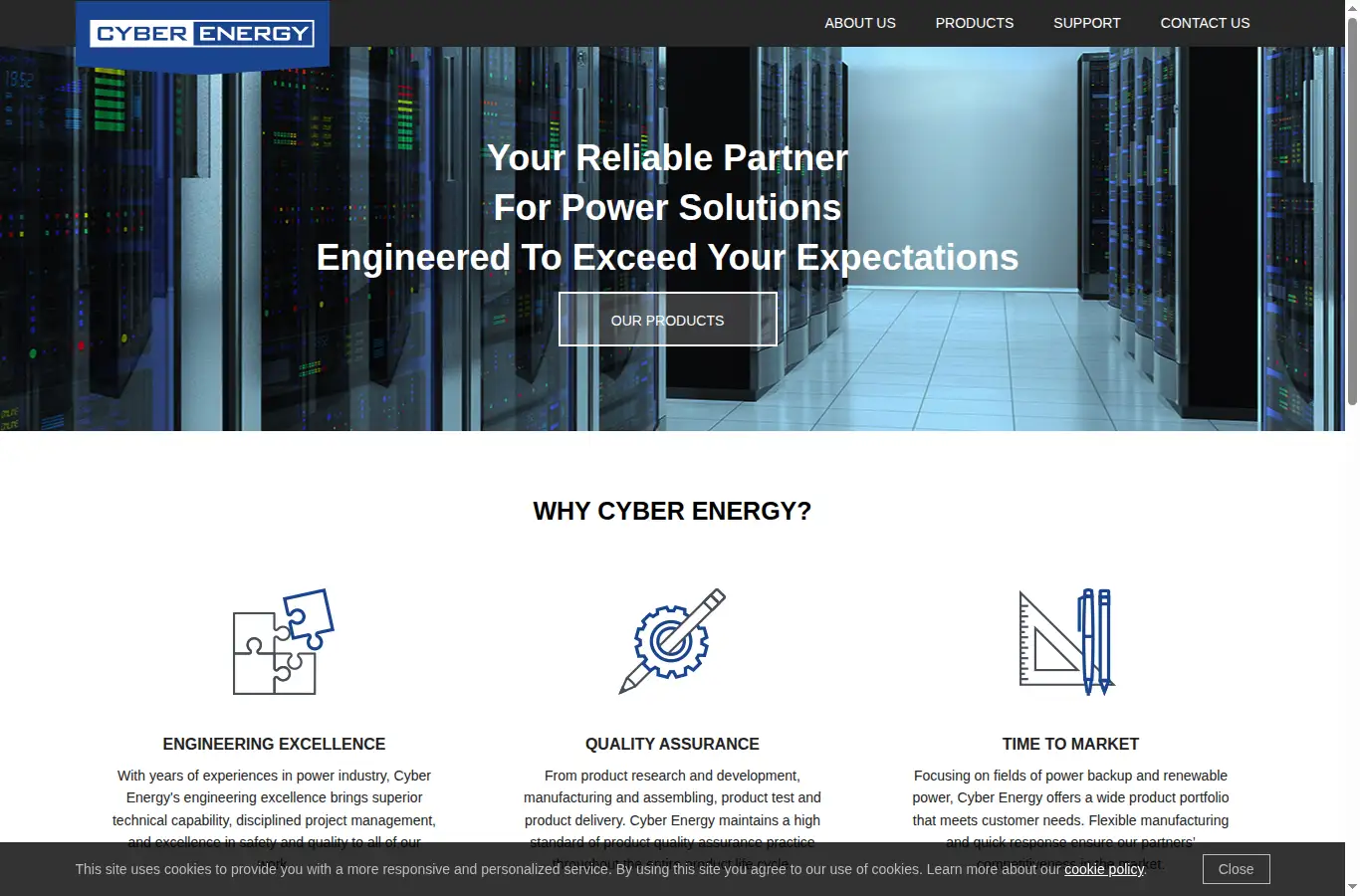 cyberenergy.com homepage screenshot