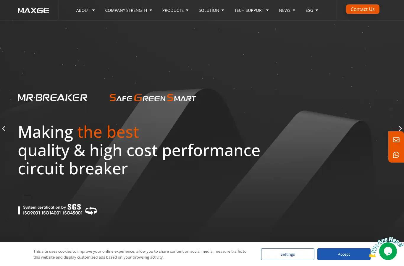 maxge.com homepage screenshot