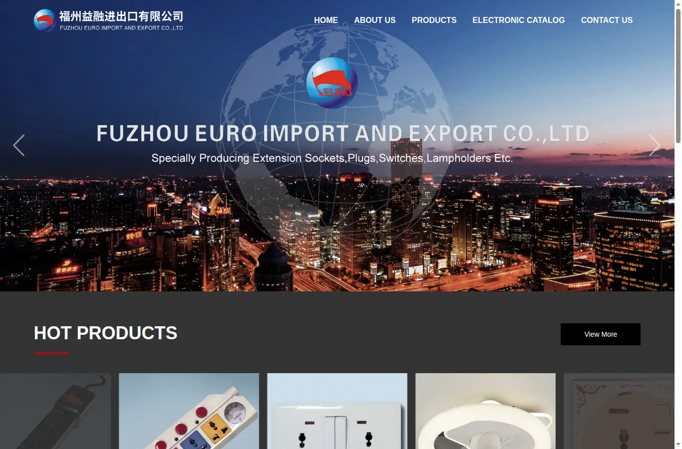 fuzhoueuro.com homepage screenshot