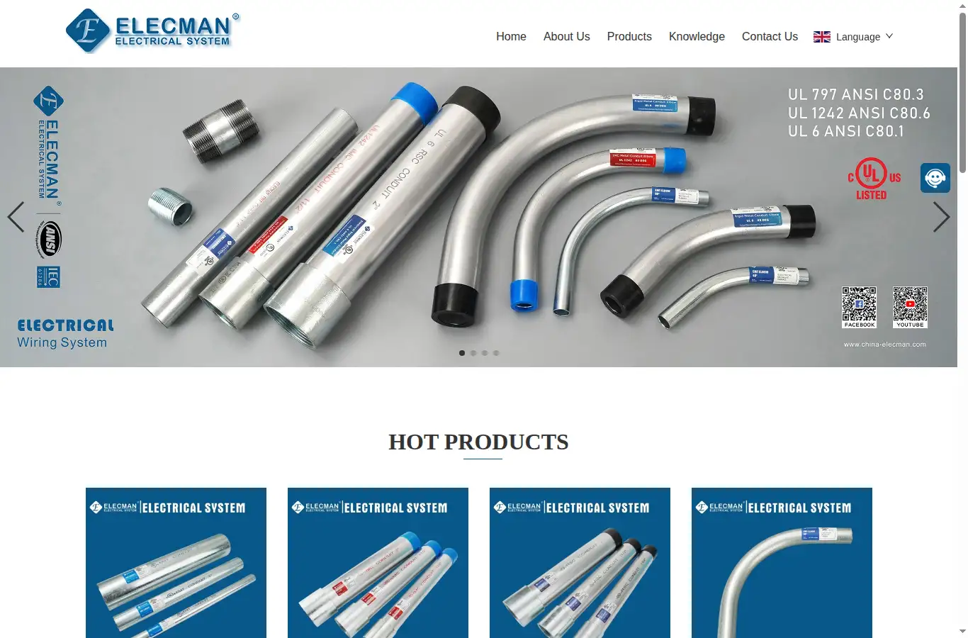 elecmanelectric.com homepage screenshot