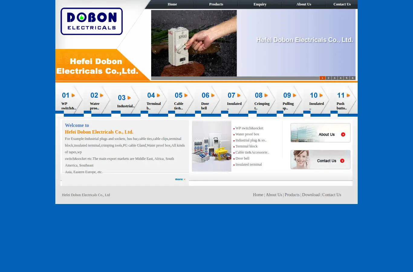 dobonelectricals.com homepage screenshot