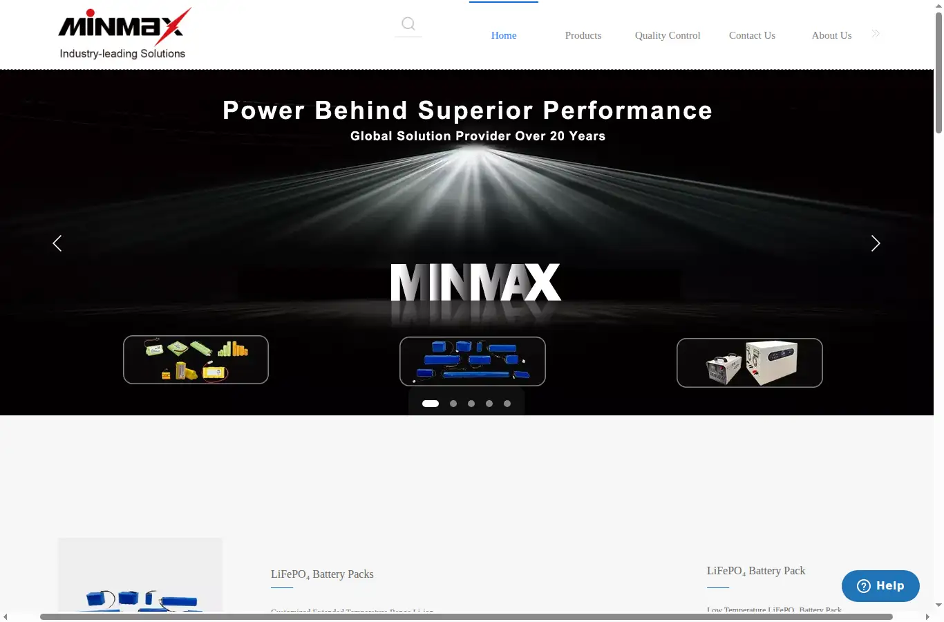 minmaxenergy.com homepage screenshot