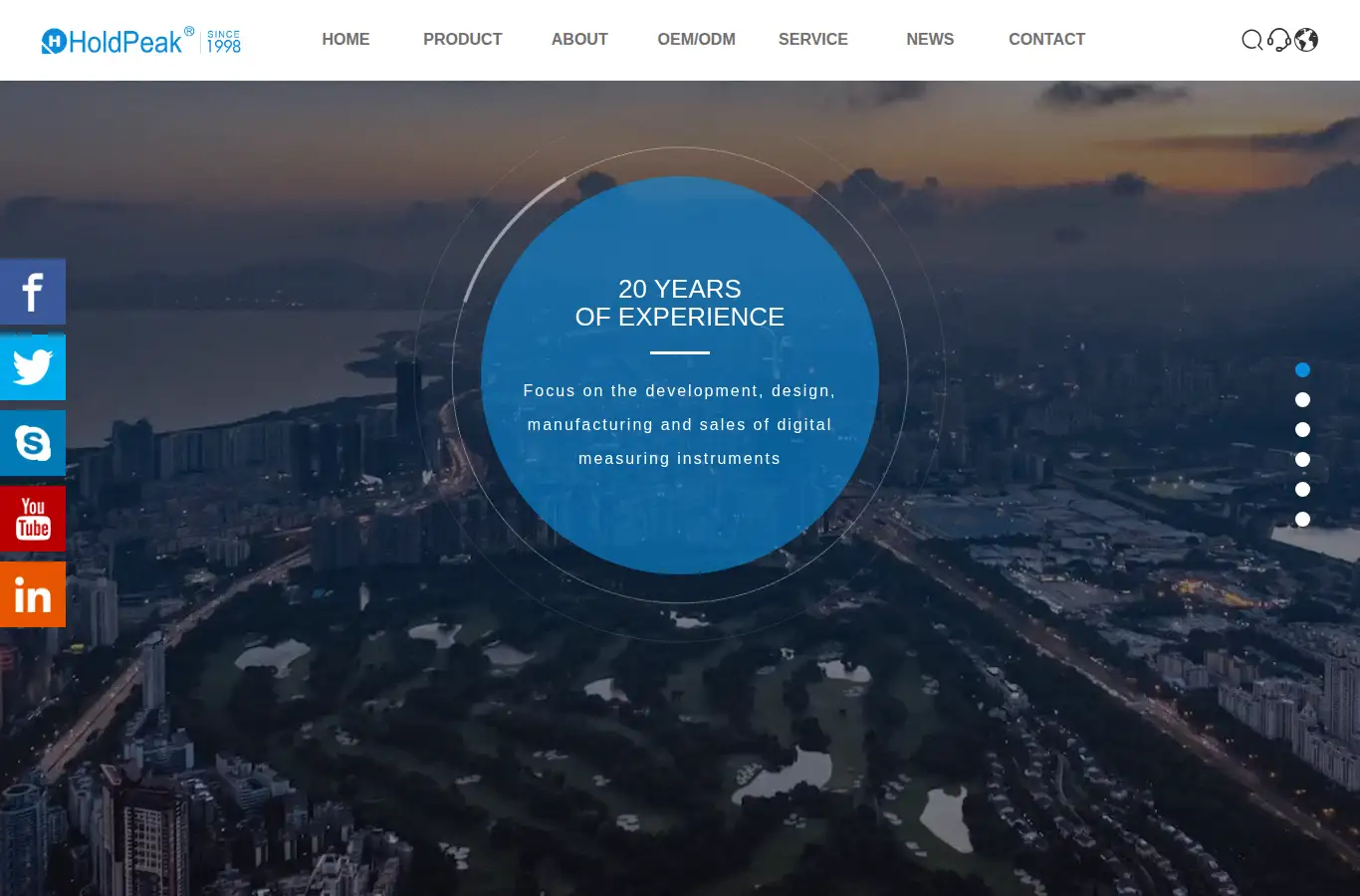 holdpeak.com homepage screenshot