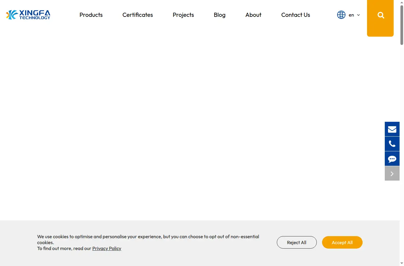 xfcable.com homepage screenshot