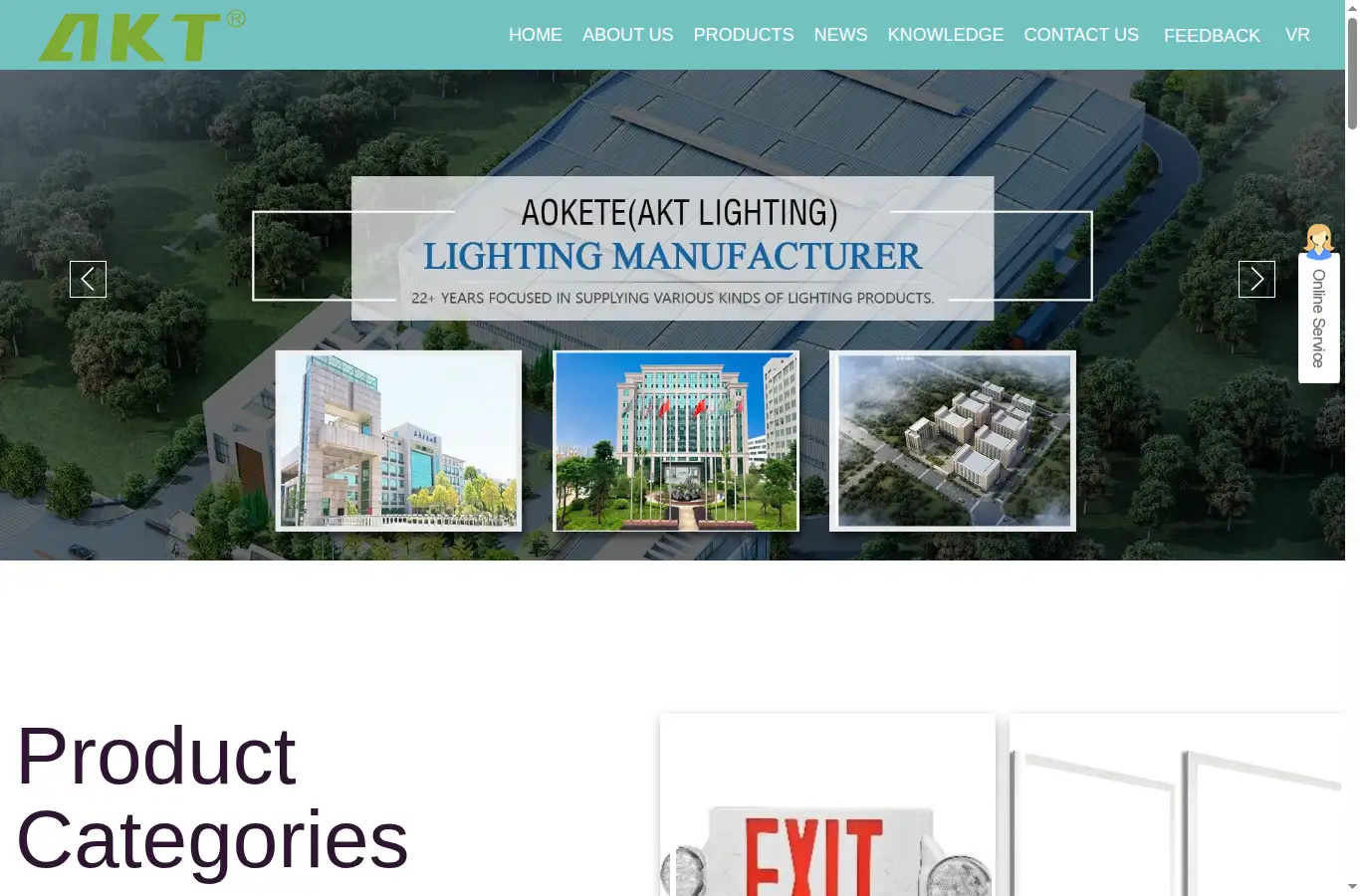 gdaktlighting.com homepage screenshot