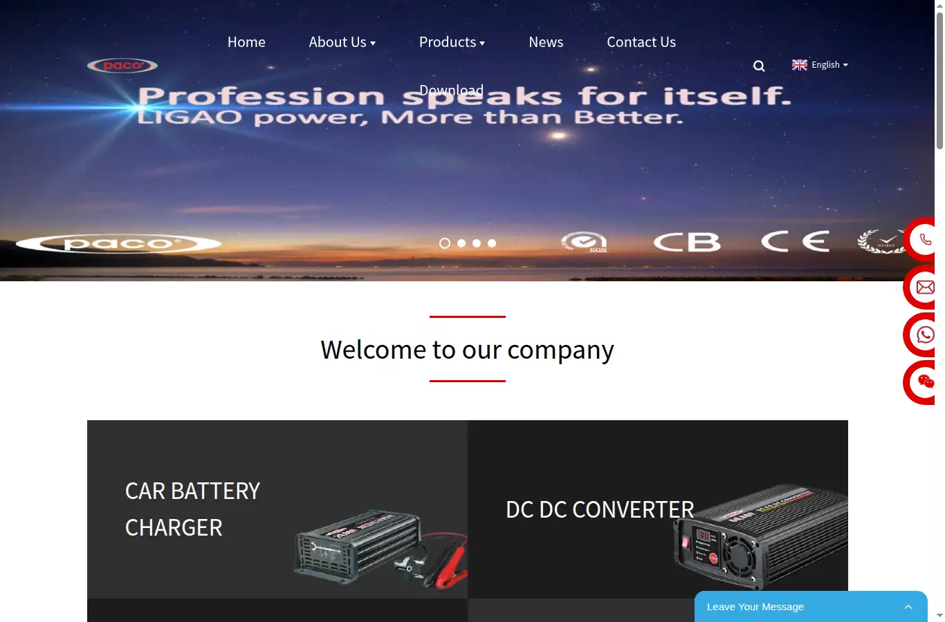 pacopower.com homepage screenshot