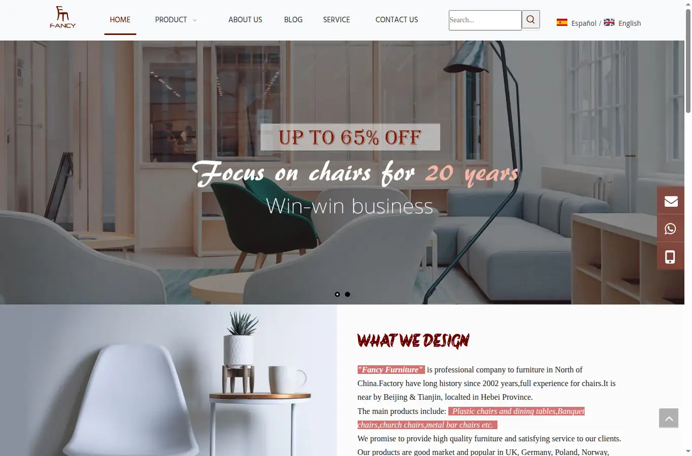 fancy-furniture.com homepage screenshot