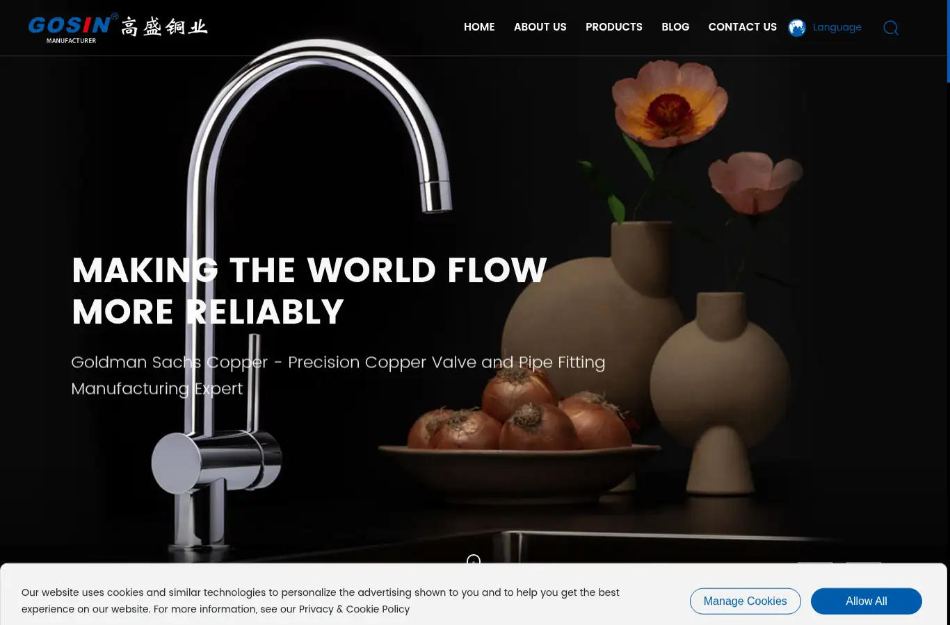 china-gosin.com homepage screenshot