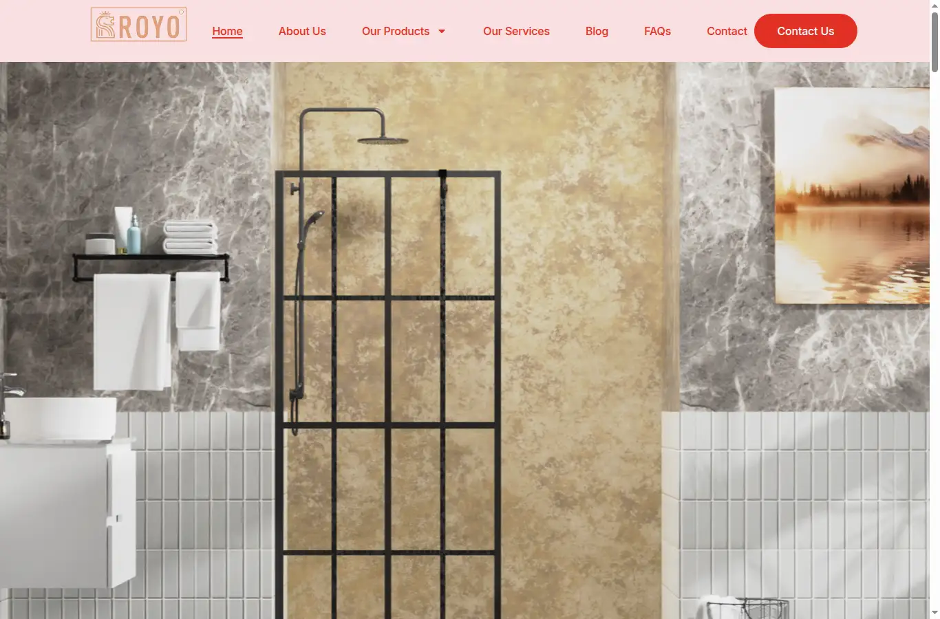 royal-shower.com homepage screenshot