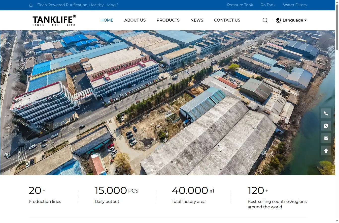lurunwater.com homepage screenshot