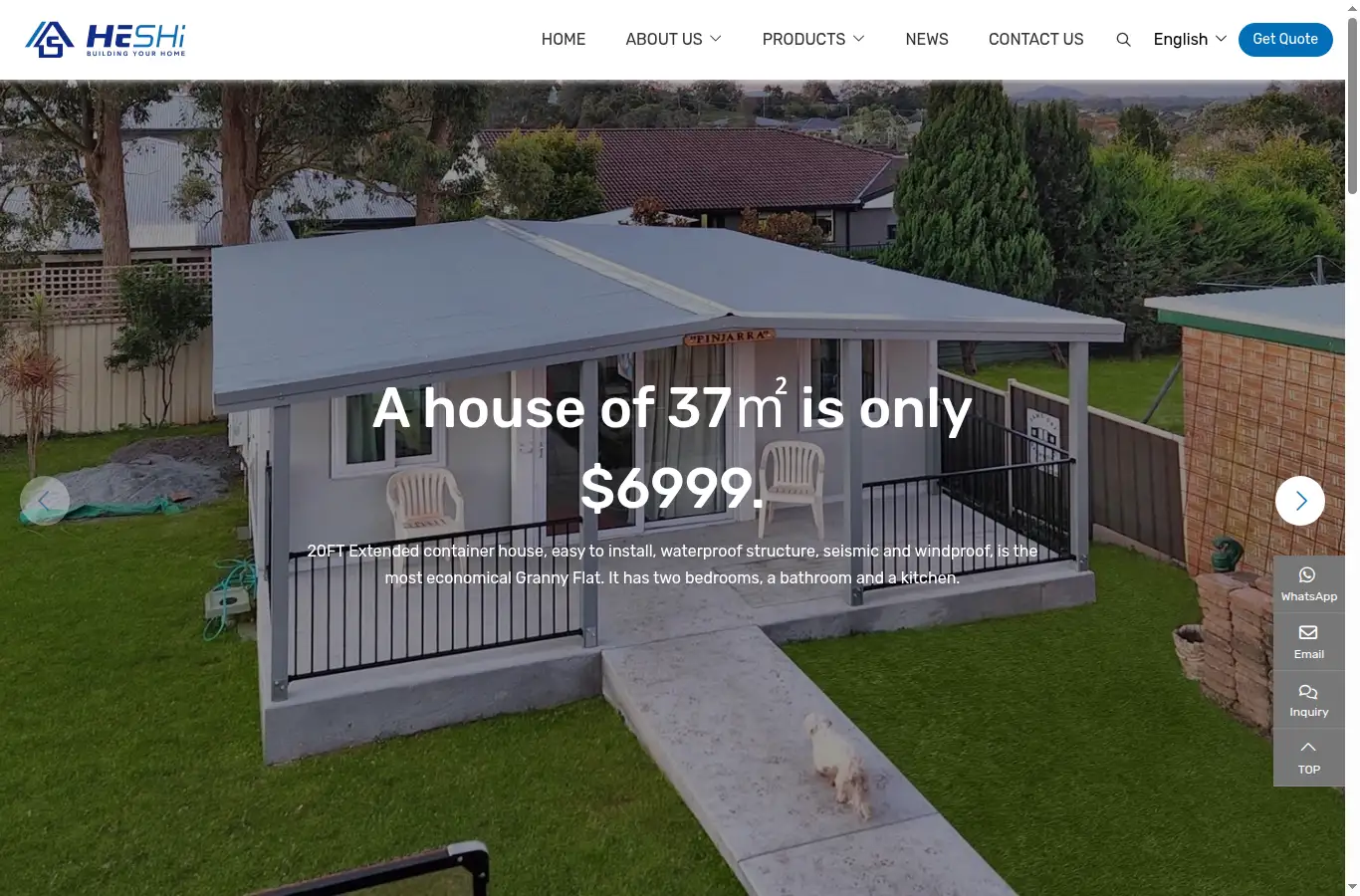 china-container-house.com homepage screenshot