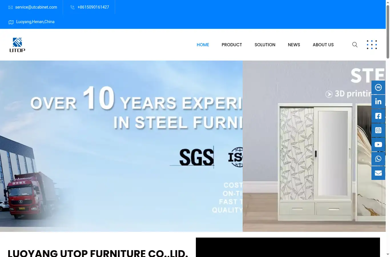 utcabinet.com homepage screenshot