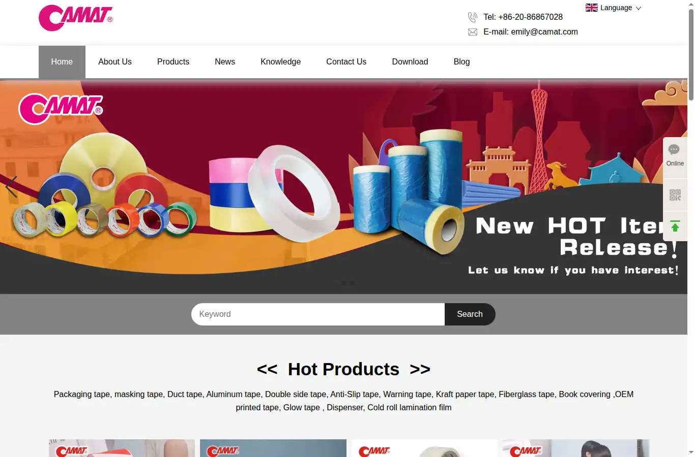 camat.com homepage screenshot