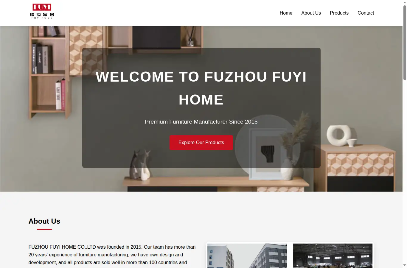 fuyihome.com homepage screenshot