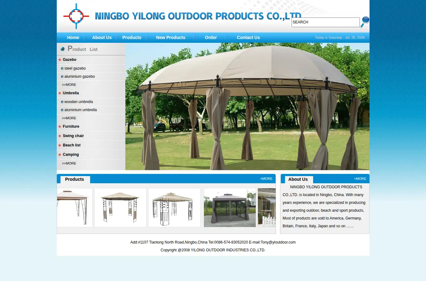 yloutdoor.com homepage screenshot